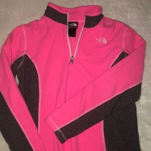Girls north face quarter zip fleece